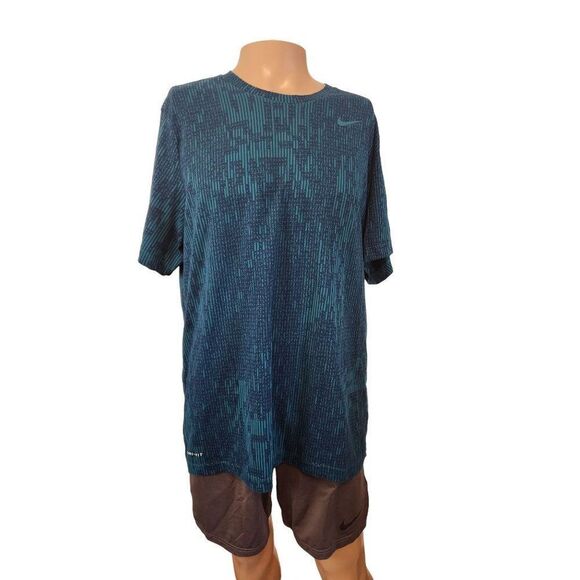 The Nike Tee Dri Fit XL Blue/Green - Picture 1 of 5